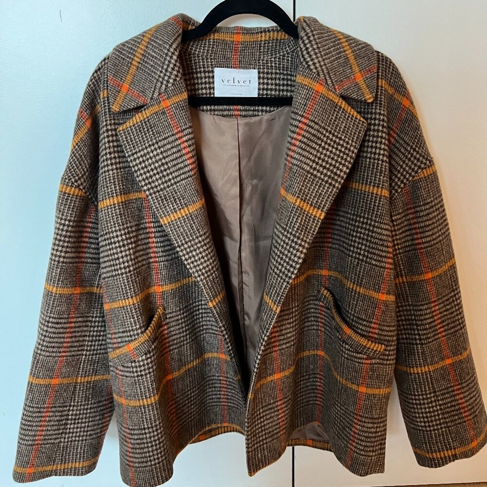 velvet (brand) plaid blazer